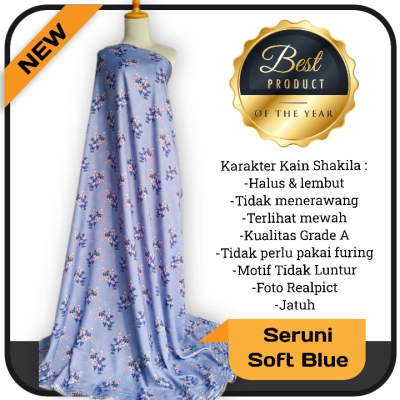 Kain Shakila Premium motif Seruni harga persetengah meter