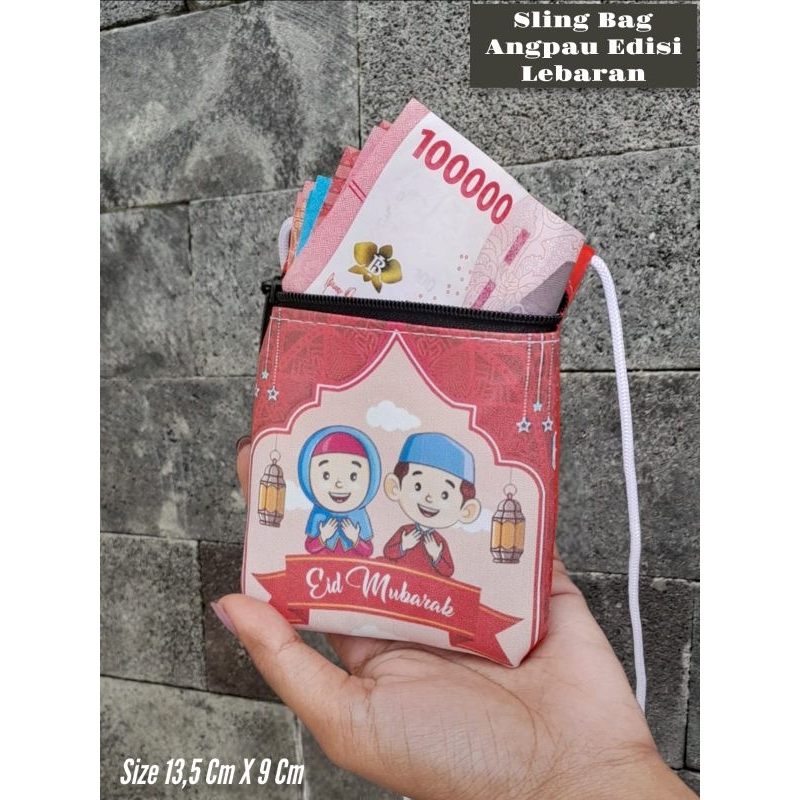 SLING BAG ANGPAU  PRINTING ANAK ANAK HARGA PER 1biji