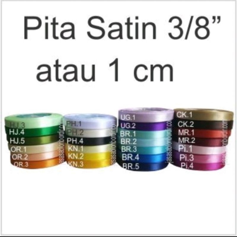 

Pita Satin 3/8" atau 1cm