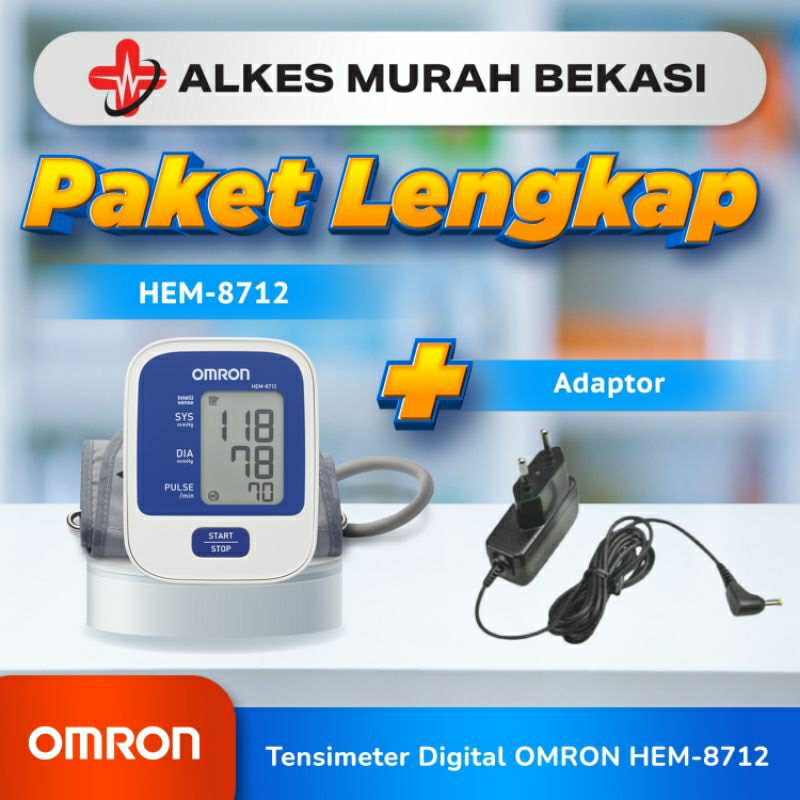 OMRON Tensimeter Digital HEM8712 + Adaptor