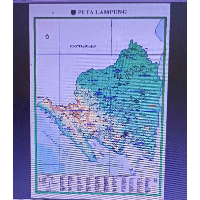 peta provinsi Lampung peta dinding