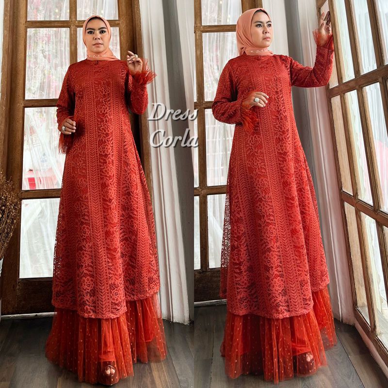 JUMBO LD 130CM//KEBAYA ORIGINAL//KEBAYA MODERN//GAMIS CORLA//BAJU PESTA BRUKAT//SERAGAMAN KELUARGA//BAJU WISUDA//BAJU LEBARAN//By MiraJaya//MDHBROTHER