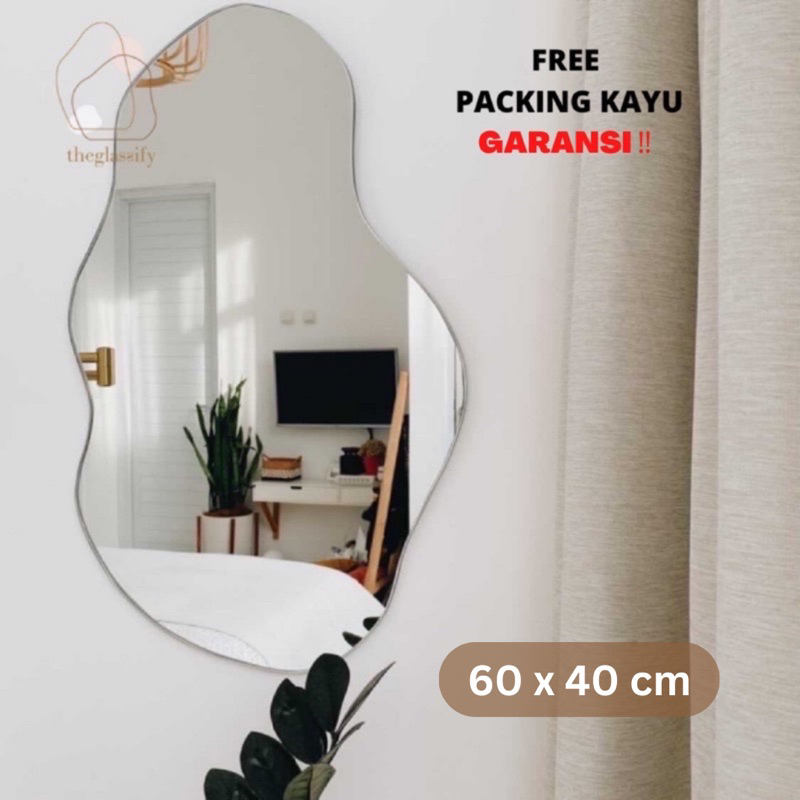 Cermin Dinding Aesthetic ESME / Kaca Kamar Mandi ESME / Cermin Dinding ESME / Aesthetic Mirror ESME 