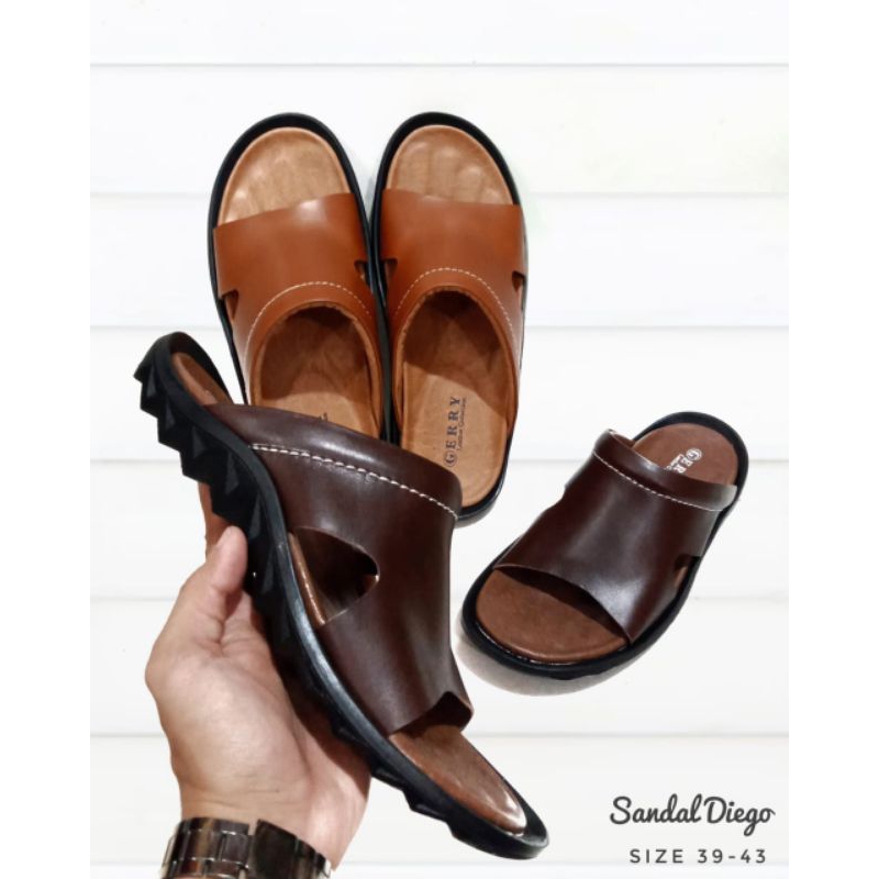SANDAL KULIT PRIA / SANDAL KULIT COWOK / SANDAL PRIA DEWASA PREMIUM KULIT SAPI ASLI PULL UP MODEL 11