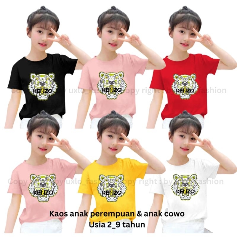 Baju Kaos Anak Perempuan Dan Laki Unisex Umur 2-9 Tahun Motif Knz Uxlo Fashion