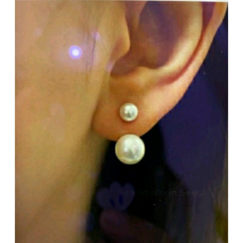 giwang persit emas dengan mutiara air tawar