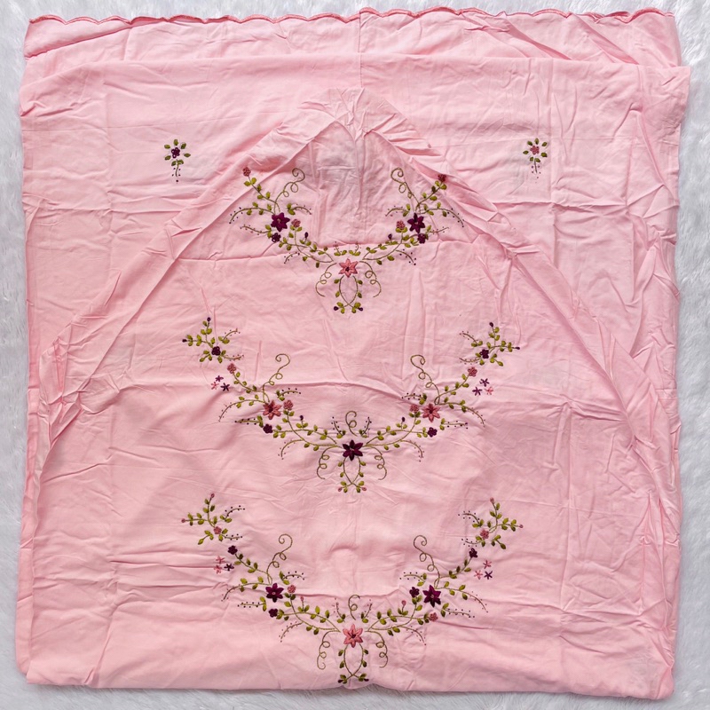 MUKENA SULAM BENANG TERUSAN LAJURAN DEWASA RAYON pink