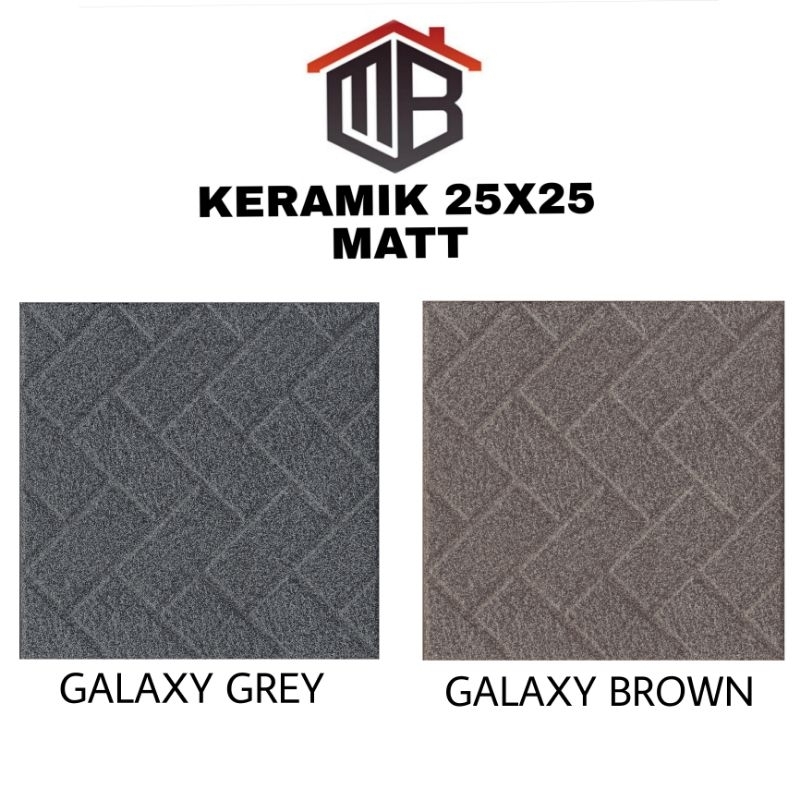 Keramik kamar mandi 25x25 Asia tile Galaxy grey, brown kw3