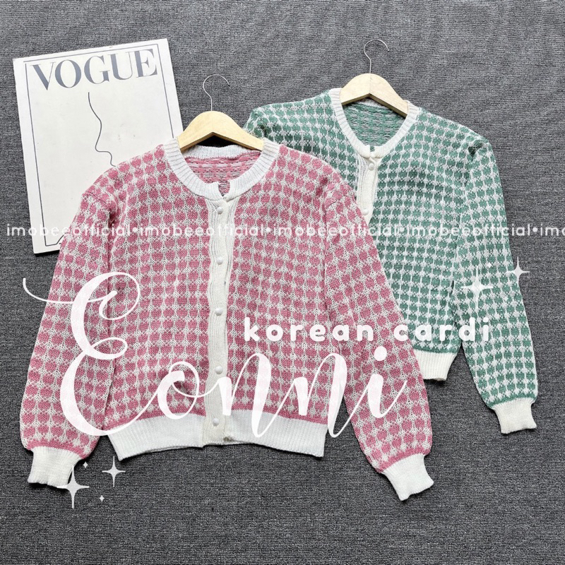 EONNI KOREAN CARDI TWEED // CARDIGAN KOREAN KANCING MUTIARA