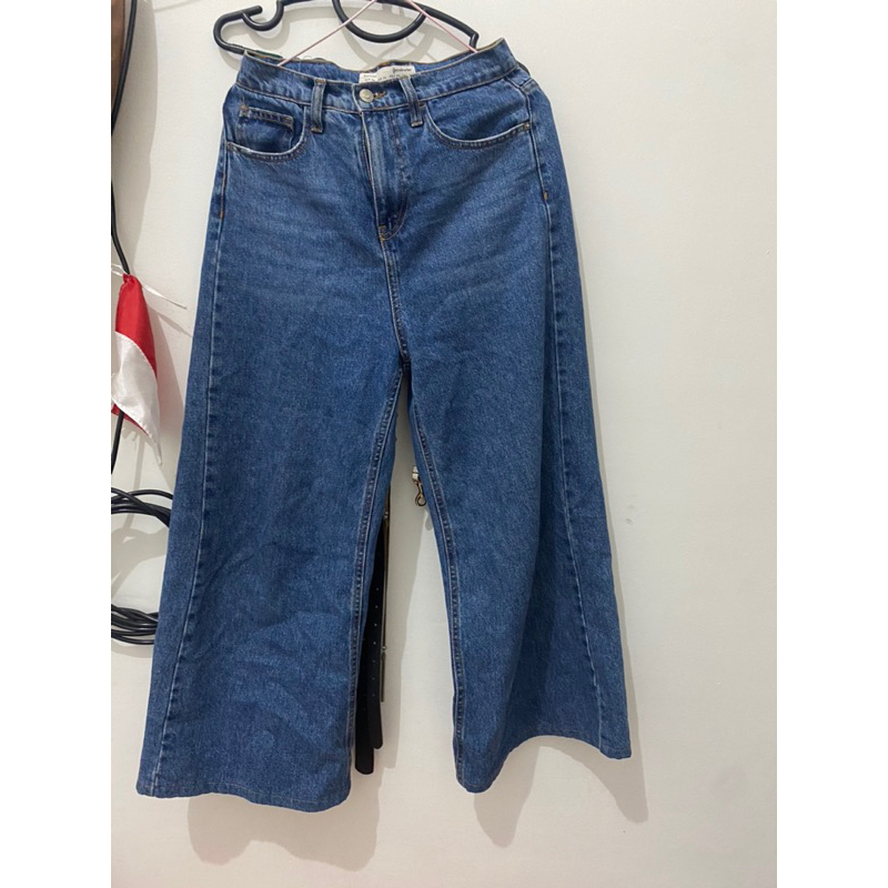 preloved stradivarius wide leg jeans denim pants