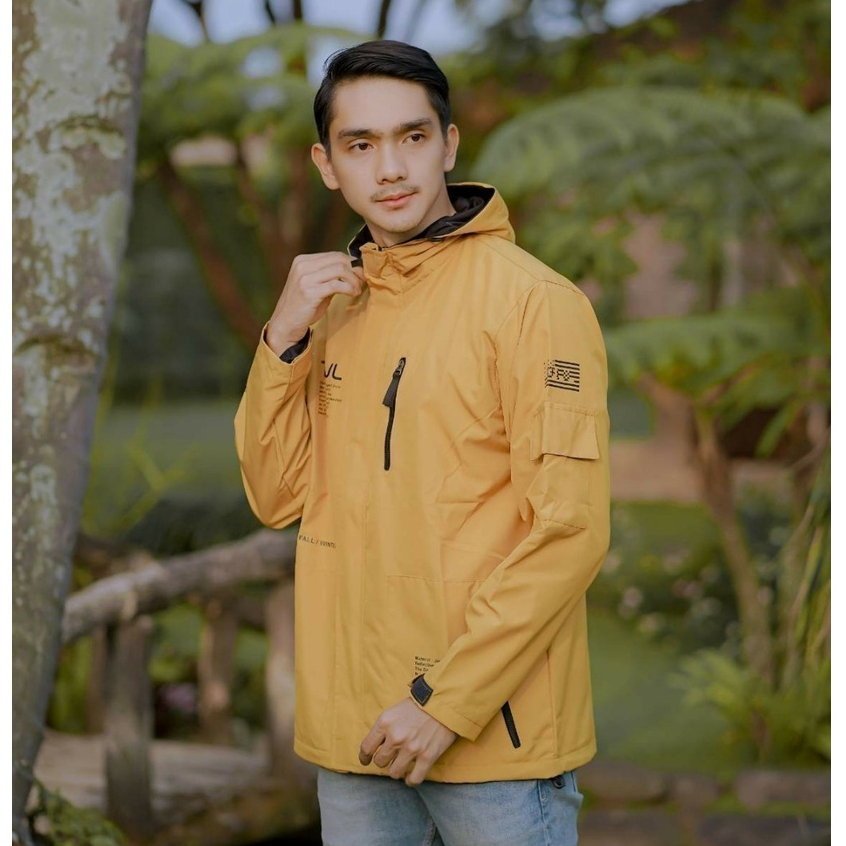 Kuning List Jaket Outdoor The Bojiel Nasa Jaket Parasut Jaket Pria Jaket Outdoor Jaket Windbreaker