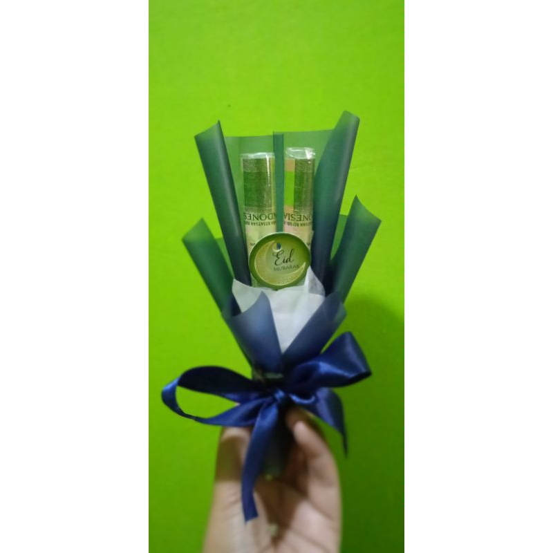 Super mini bouquet pengganti amplop lebaran | super mini bouquet uang unik buat angpao lebaran