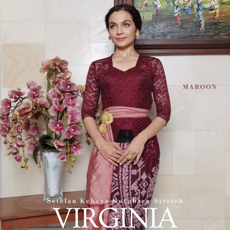 Setelan Kebaya Jadi Lengan Pendek Virginia