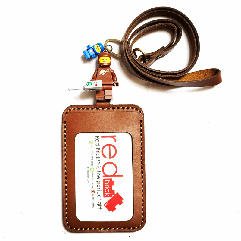 

LEGO Brown Astronout and Spacebaby Name Tag Genuine Leather