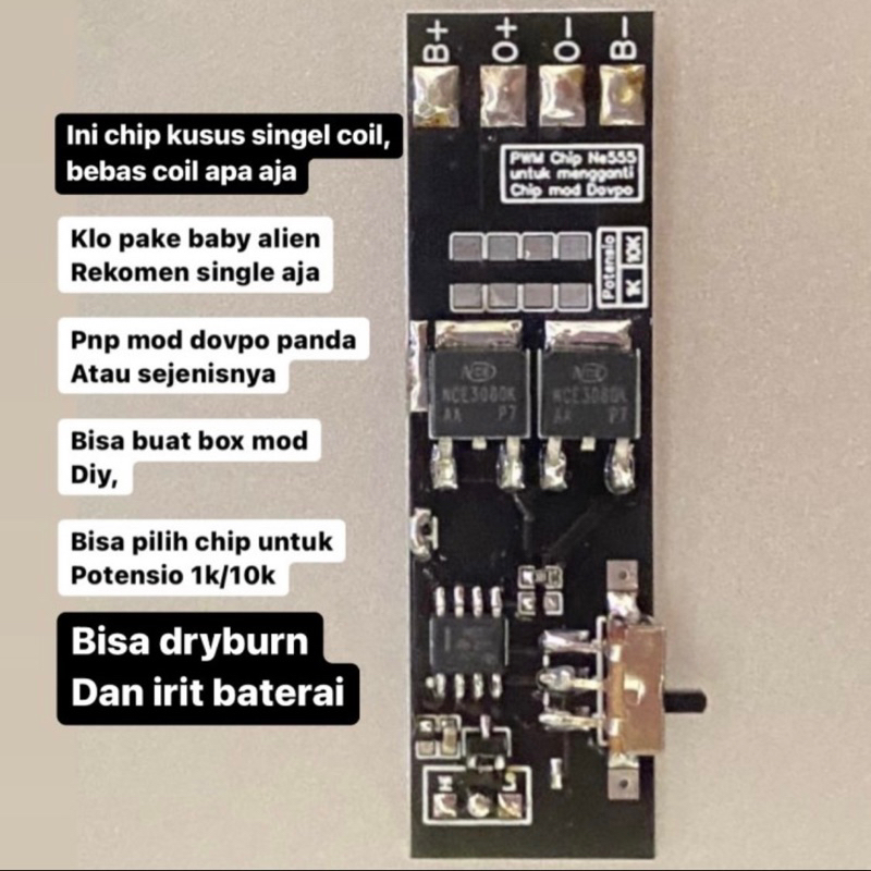 DIY PWM chip Mod For DOVPOO panda atau Custom TIDAK BUNYI TITT keras Bisa 1K/10k