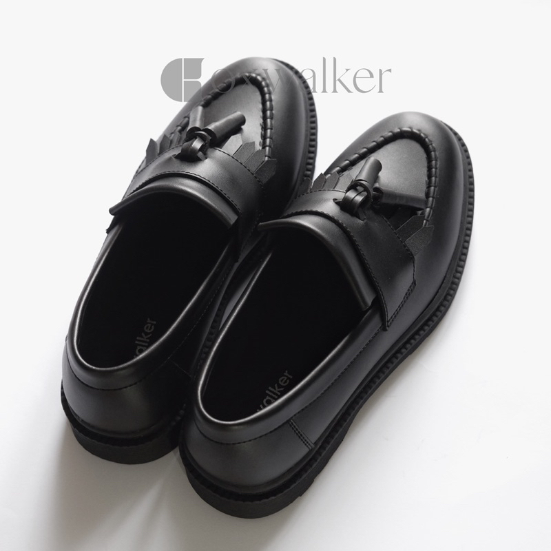 sepatu casual pria formal Roca black by oxwalker boat shoes pantofel kerja kantor