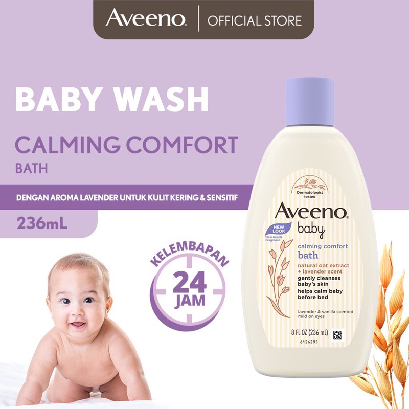 Aveeno Baby Calming Comfort Bath 236ml Sabun Mandi Bayi