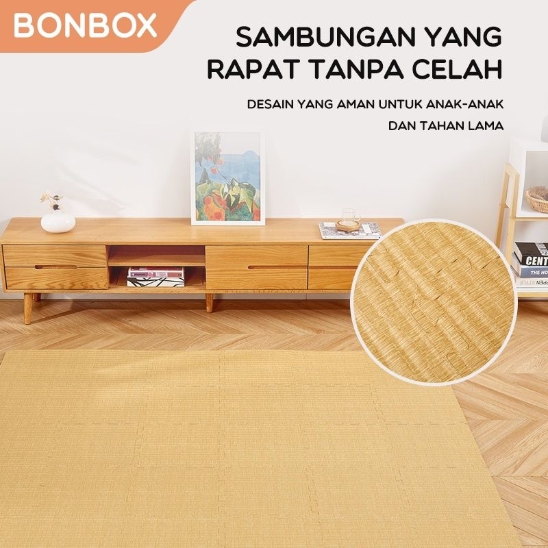 Bonbox BMP40 Puzzle Mat Playmat Alas Bermain Anak Motif Tikar Anyaman Bambu