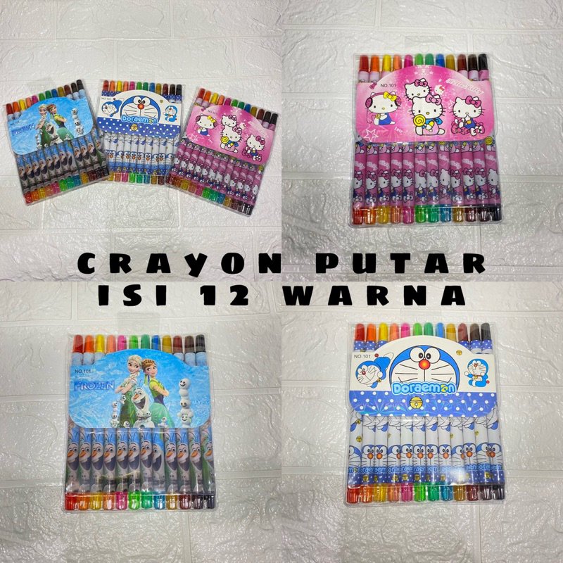 

Crayon Putar Set isi 12 Warna
