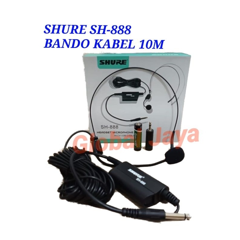 mic bando shure sh-888 kabel 10m / mic shure sh888 bando / mic headset shure mic ceramah mic terawe mic hajatan mic imam mic masjid mic pidato/ mic condensor/ mic jepit / mic bando