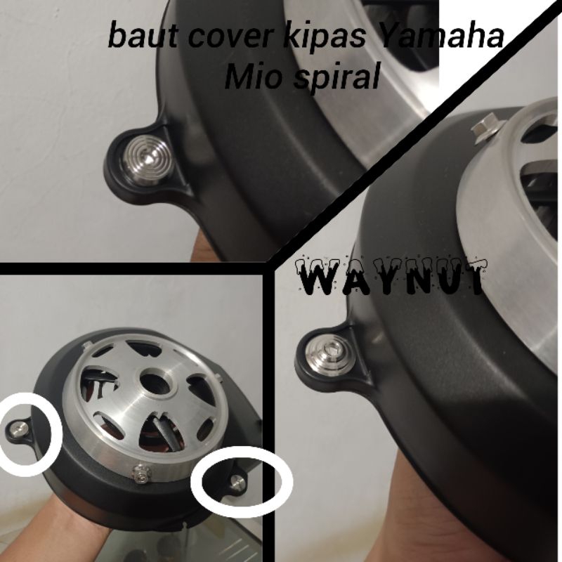 Baut cover kipas Yamaha Mio spiral ( 2 biji )