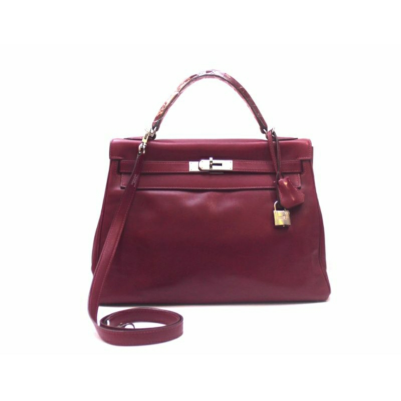 Hermes Kelly 32 Tadelakt Rubis Rose Tyrien PHW #O Square 2011