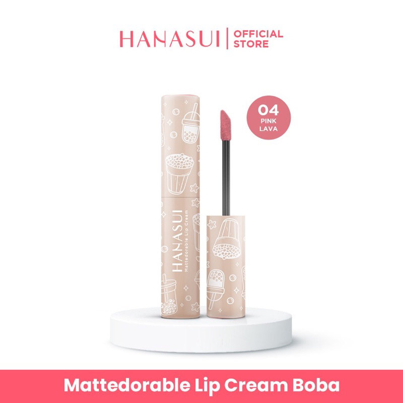 HANASUI MATTEDORABLE LIPCREAM BOBA EDITION NO.4 Pink Lava New