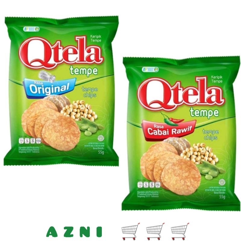 

Qtela Keripik Tempe 55 g - Original/ Balado/ Rumput Laut/ All Varian