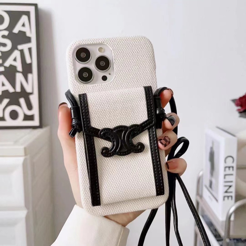 Celinee Lanyard Case Iphone 14 Pro Max 13 12 Pro 11 13Pro 14Pro 12Pro 14 Plus 14Plus 14Pro Include TALI  Leather Casing