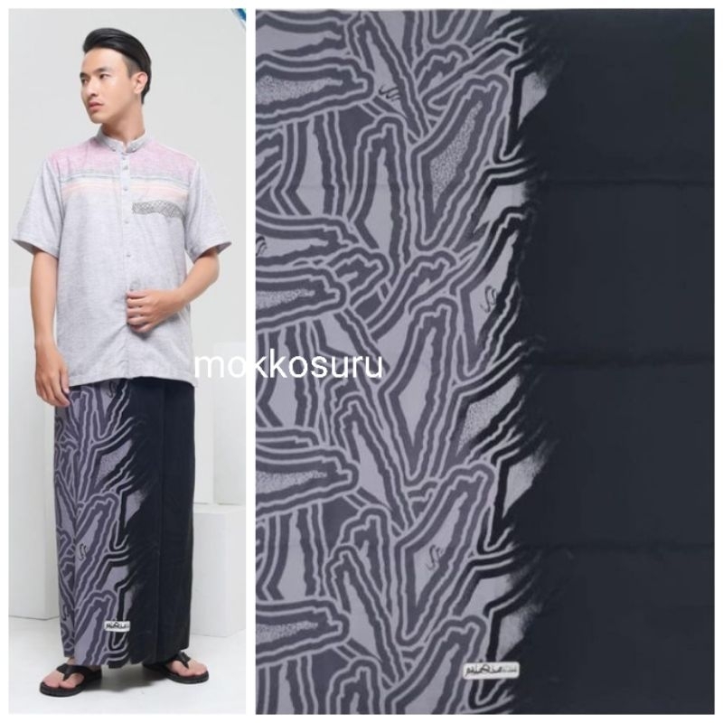 sarung nazmi hitam abu - sarung palestine styles rabbani - sarung rabbani palestina - sarung hitam d