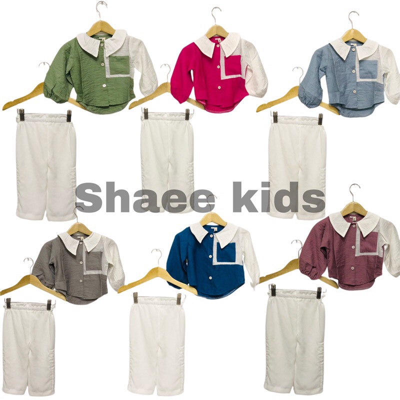 Oneset Kemeja Mix anak perempuan 1-8tahun -Shaee Kids