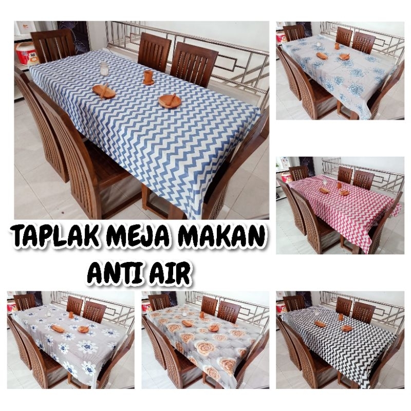 TAPLAK MEJA MAKAN ANTI AIR TAPELAK WATERPROOF BAHAN PEVA UKURAN ±137x183 CM ANEKA MOTIF