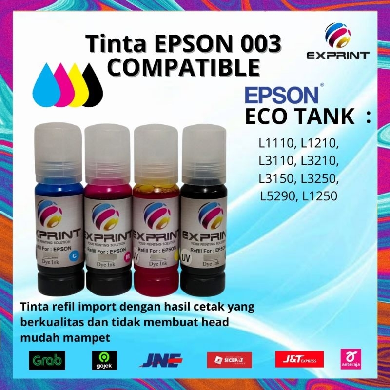 Tinta Refill Epson 003 untuk Epson L1110,L3110,L3150,L5190