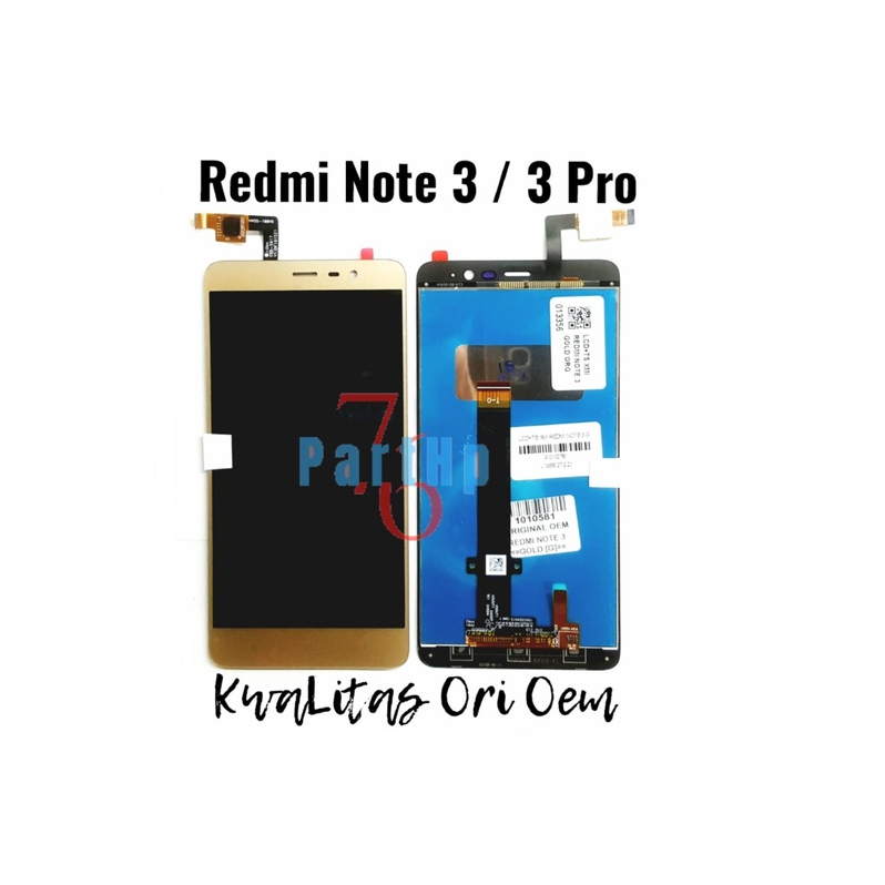 Lcd Touchscreen Fullset Kwalitas Ori Oem Redmi Note 3 - 3 Pro - Hitam