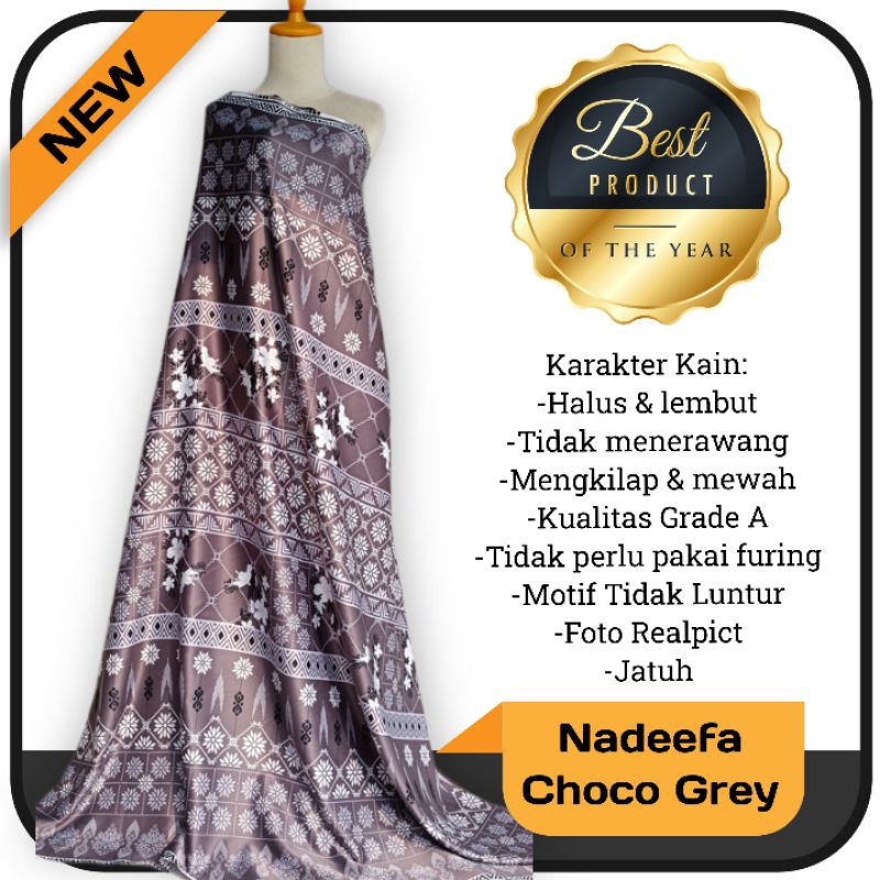 Kain Dr Silk motif Nadeefa Harga persetengah meter (0.5m)