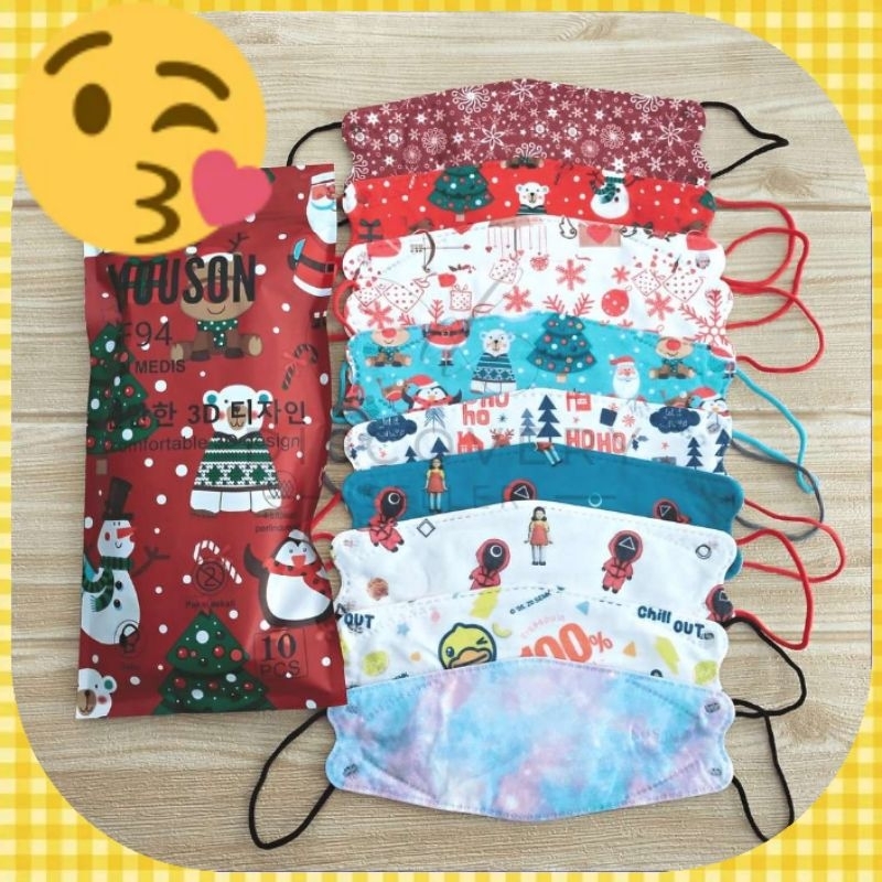 Masker KF94 MOUSON DEWASA  MOTIF 1PACK ISI 10 LEMBAR