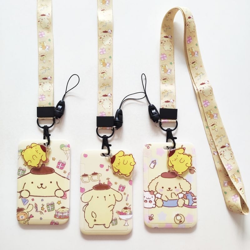 

ID Card Holder Name Tag Lanyard Kalung Kartu Identitas Cute Pompompurin Sanrio