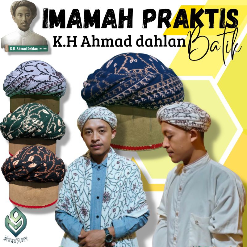 sorban imamah permanen KH. Ahmad dahlan batik
