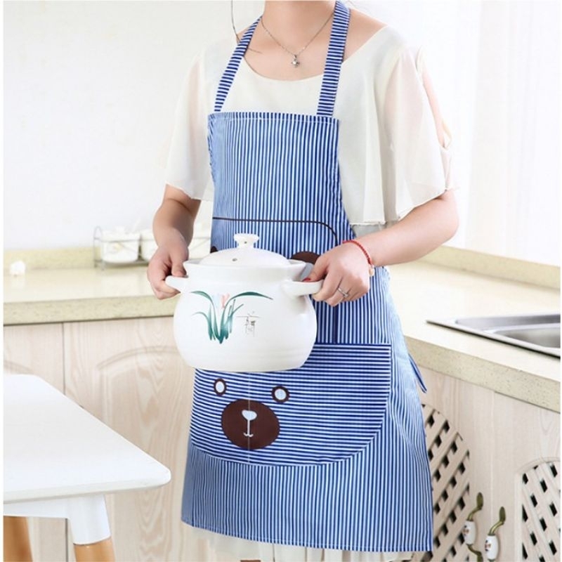 CELEMEK DAPUR PELINDUNG PAKAIAN UNTUK MEMASAK BAHAN APRON ANTI AIR MURAH KUAT LUCU IMPORT