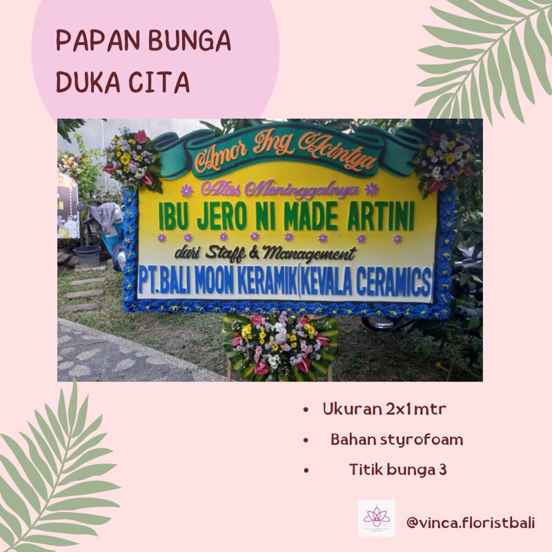 Papan Bunga Duka Cita Denpasar Bali/Florist Bali