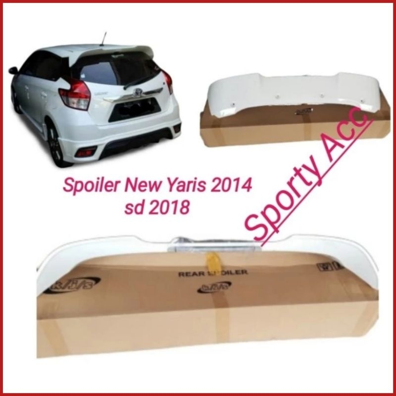 Spoiler Sayap Mobil Yaris 2014-2018 With Lamp Bahan Plastik