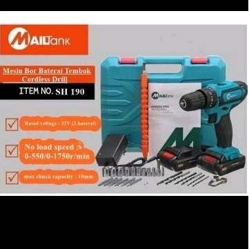 mesin bor baterai tanpa kabel cordless drill