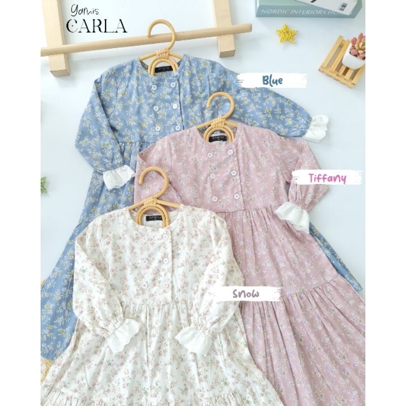 Ollet Gamis CARLA / Gamis katun jepang anak / gamis anak muslim / gamis anak perempuan