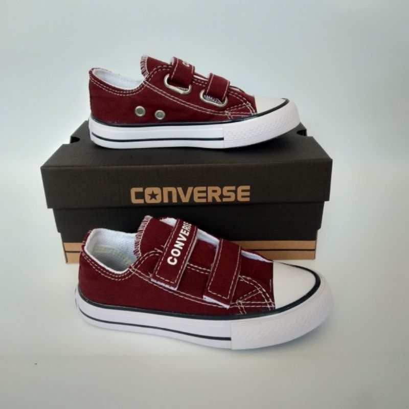 Converse Allstar Anak Velcro Size (18-35) / Sepatu Converse Anak / Sepatu Anak Laki-laki / Sepatu Sneakers Anak / Sepatu Anak Sekolah