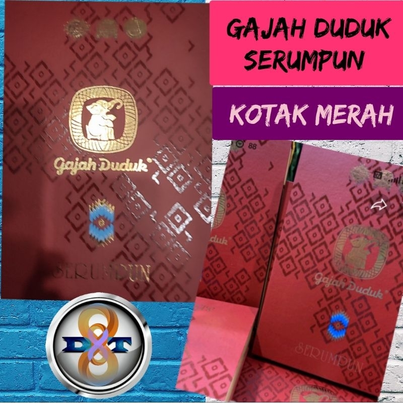 2u# Sarung Gajah Duduk Serumpun Kotak Merah & Gajah Duduk 7000 Benang Exclusive