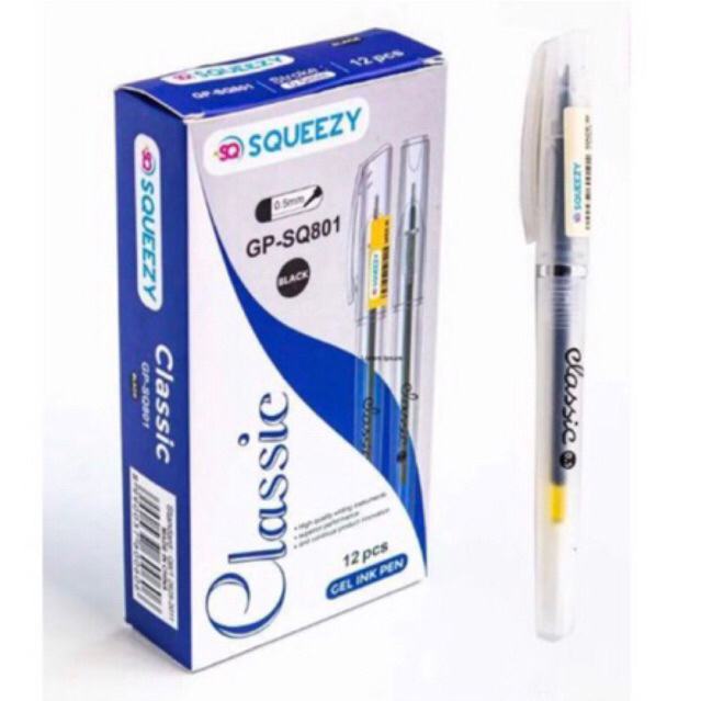 

Pulpen GEL SQUEEZY CLASSIC/ PEN GEL 0,5mn GP-SQ801 1box isi (12pcs)