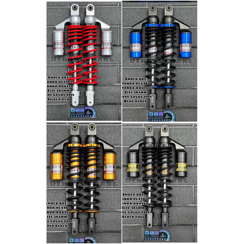 shockbreaker shock tabung pcx 160 adv xmax dbs 7711 uk tinggi 365mm hitam