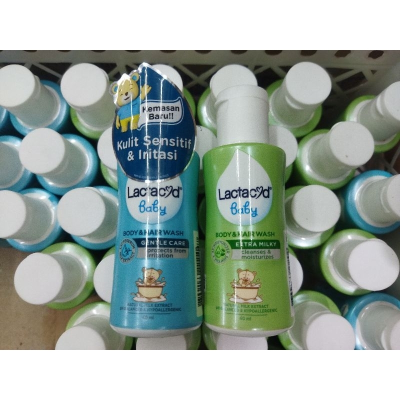 Lactacyd Baby Wash 60 ML / Sabun Bayi Melindungi dari Iritasi Kemasan baru