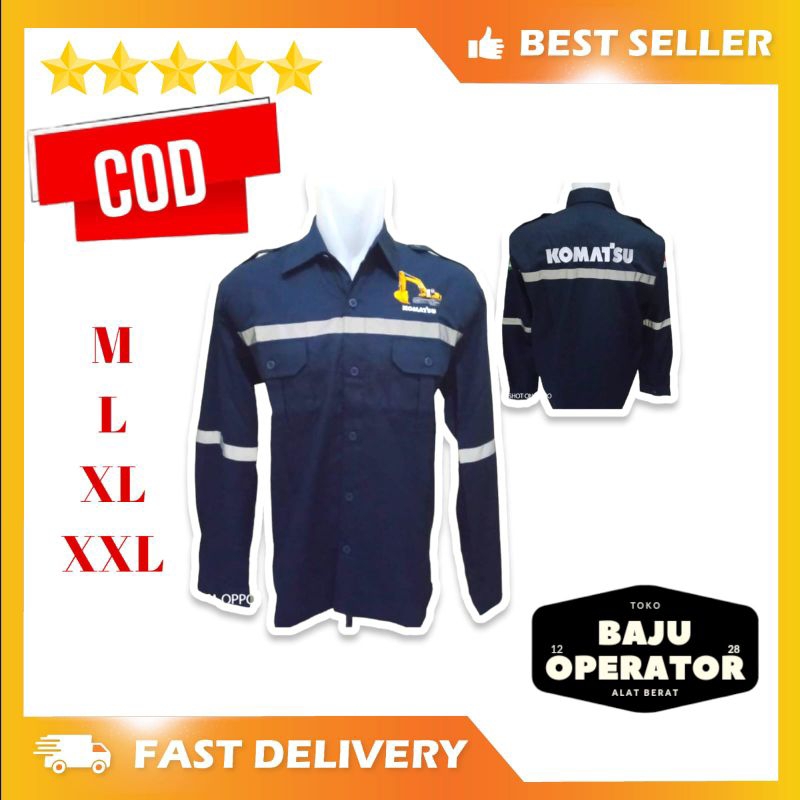 Kemeja Komatsu / baju komatsu / wearpack komatsu / wearpack logo alat berat