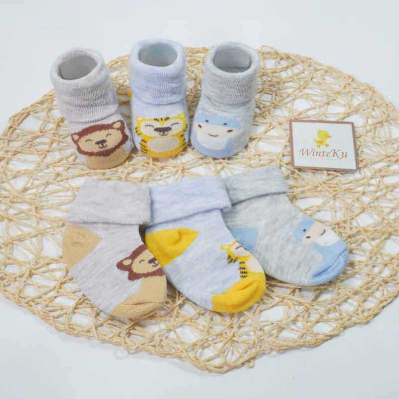 3 PCS Kaos kaki Sarung Tangan Sarung kaki Kaos kaki Bayi DNW BABY